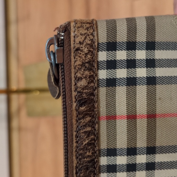 Burberry Burberrys Vintage Nova Check Pouch Cosmetics Bag Small Travel - Picture 5 of 15